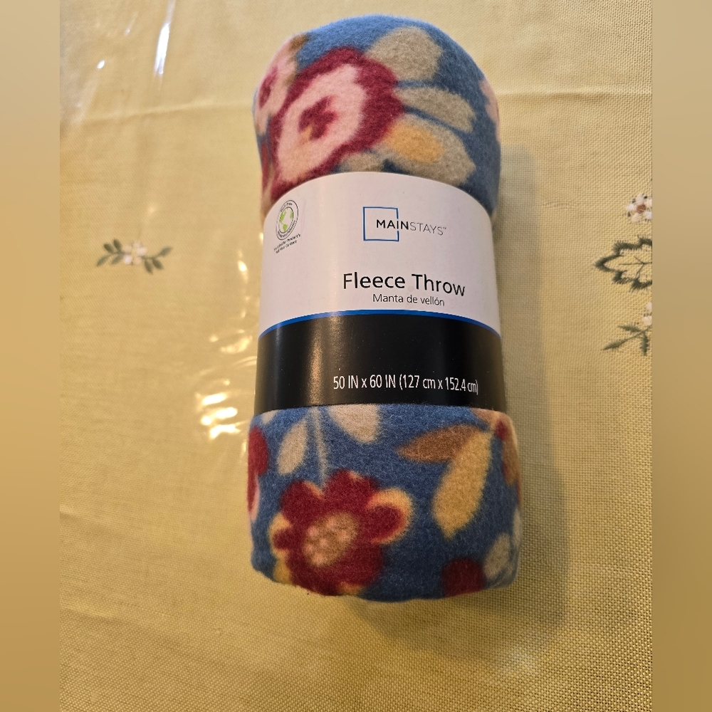 Mainstays Floral Fleece Throw